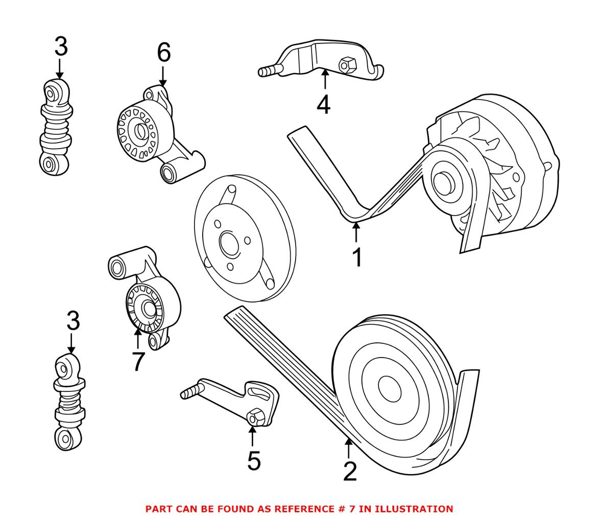 BMW Accessory Drive Belt Tensioner Assembly 11281745551